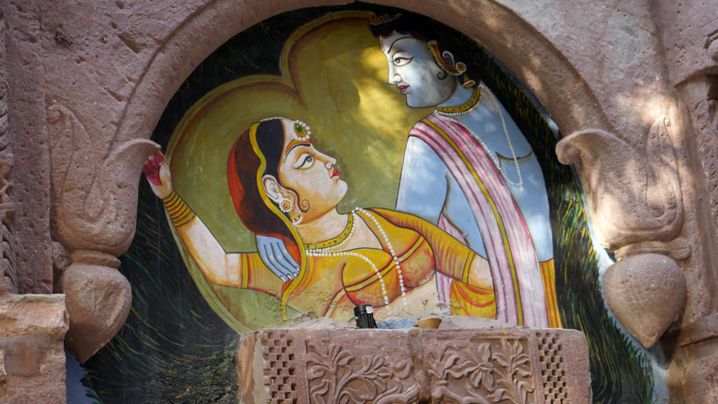 Krishna und Radha - Malerei 
